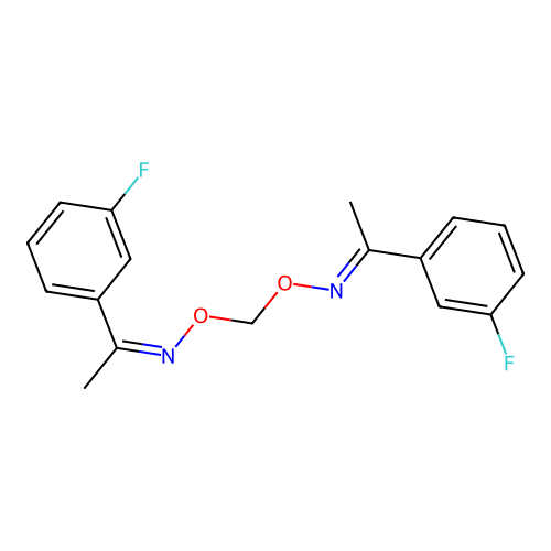 (1E,1'Z)-N,N'-[methanediylbis(oxy)]bis[1-(3-fluorophenyl)ethanimine] structure