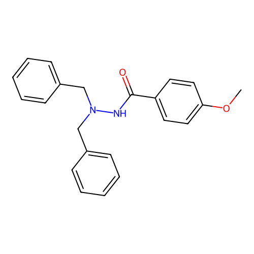 N',N'-dibenzyl-4-methoxybenzohydrazide structure