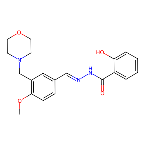 2-hydroxy-N'-{(E)-[4-methoxy-3-(morpholin-4-ylmethyl)phenyl]methylidene}benzohydrazide structure