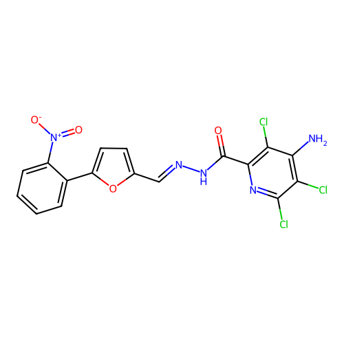 C17H10Cl3N5O4 structure
