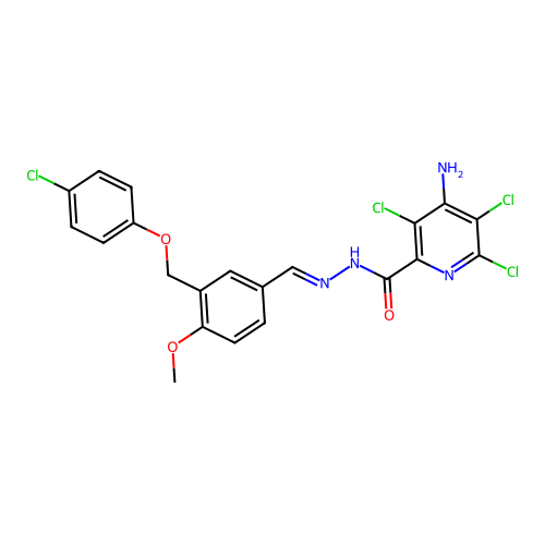 C21H16Cl4N4O3 structure