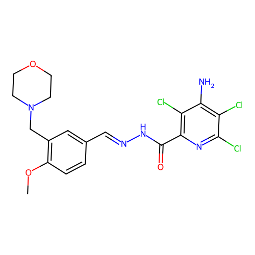 C19H20Cl3N5O3 structure