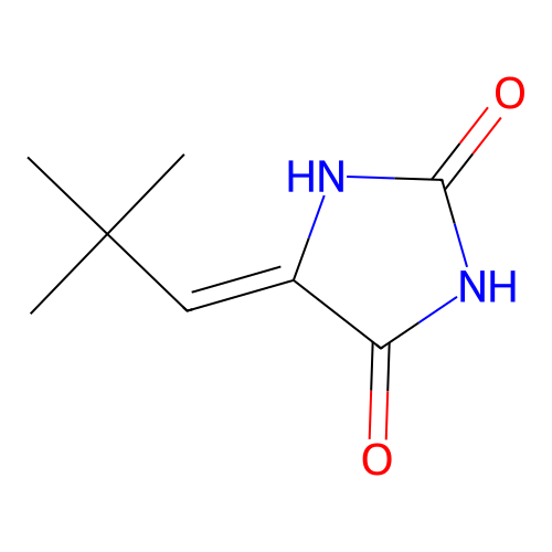 (5Z)-5-(2,2-dimethylpropylidene)imidazolidine-2,4-dione structure
