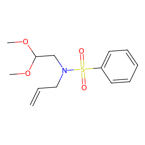 N-allyl-N-(2,2-dimethoxyethyl)benzenesulfonamide structure