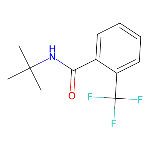 N-tert-butyl-2-(trifluoromethyl)benzamide structure