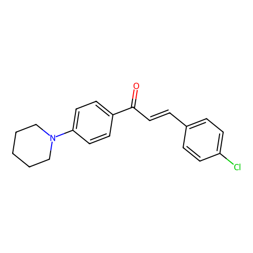 3-(4-Chlorophenyl)-1-(4-piperidin-1-ylphenyl)prop-2-en-1-one structure