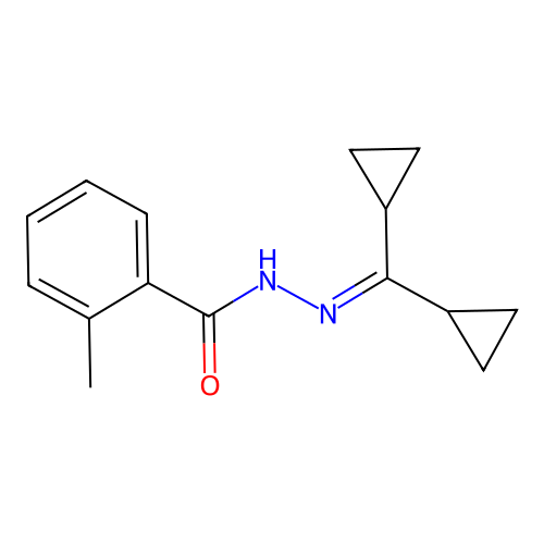 N'-(dicyclopropylmethylene)-2-methylbenzohydrazide structure