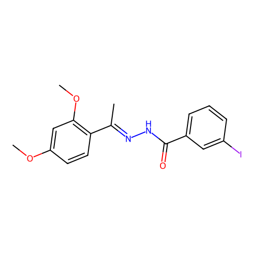 N'-[1-(2,4-dimethoxyphenyl)ethylidene]-3-iodobenzohydrazide structure