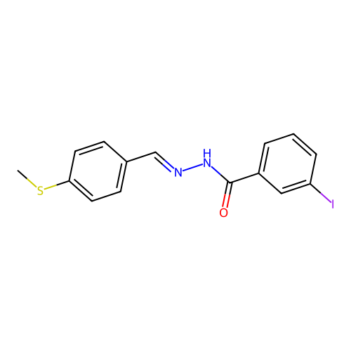 3-iodo-N'-[4-(methylsulfanyl)benzylidene]benzohydrazide structure