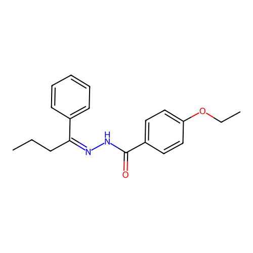 4-ethoxy-N'-(1-phenylbutylidene)benzohydrazide structure