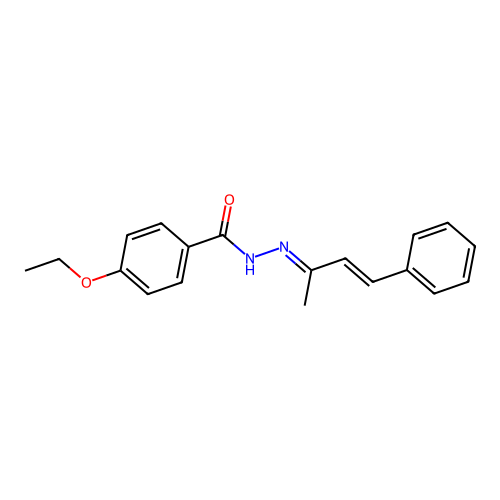 4-ethoxy-N'-[(1E,2E)-1-methyl-3-phenylprop-2-en-1-ylidene]benzohydrazide structure