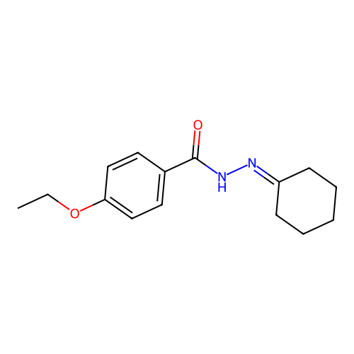 N'-cyclohexylidene-4-ethoxybenzohydrazide structure