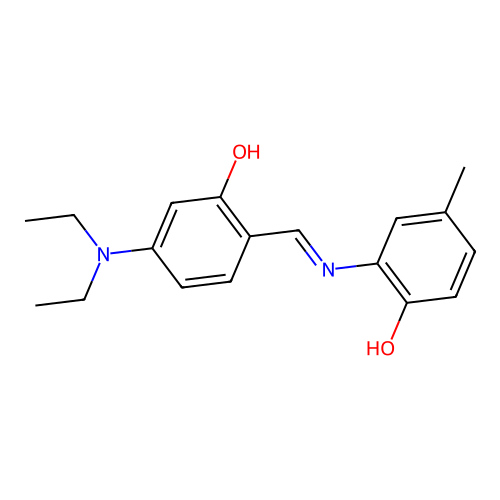 2-{[4-(Diethylamino)-2-hydroxybenzylidene]amino}-4-methylphenol structure