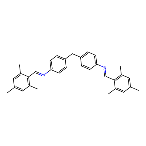 4,4'-methanediylbis{N-[(E)-(2,4,6-trimethylphenyl)methylidene]aniline} structure
