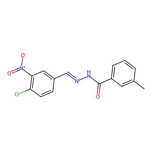 N'-(4-chloro-3-nitrobenzylidene)-3-methylbenzohydrazide structure