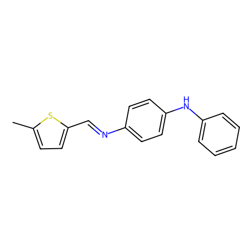4-[(5-methylthiophen-2-yl)methylideneamino]-N-phenylaniline structure