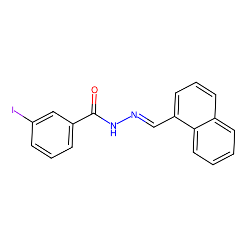 3-iodo-N'-(1-naphthylmethylene)benzohydrazide structure