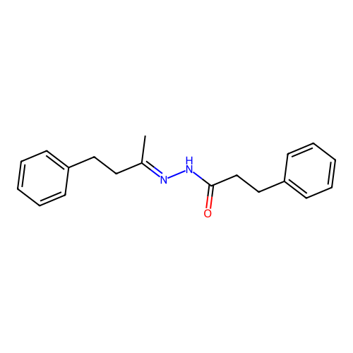 N'-(1-methyl-3-phenylpropylidene)-3-phenylpropanohydrazide structure