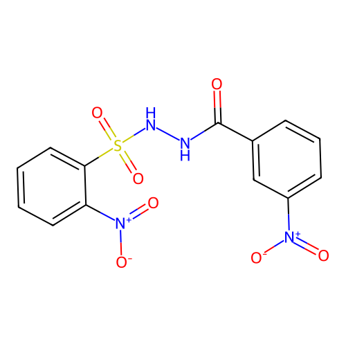 2-nitro-N'-{3-nitrobenzoyl}benzenesulfonohydrazide structure
