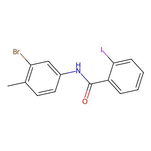 N-(3-bromo-4-methylphenyl)-2-iodobenzamide structure