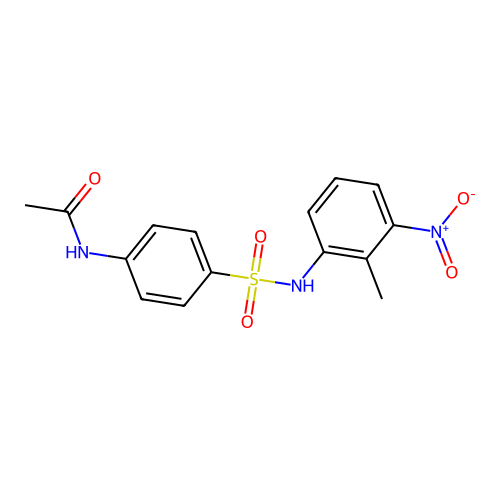 N-{4-[(2-methyl-3-nitrophenyl)sulfamoyl]phenyl}acetamide structure