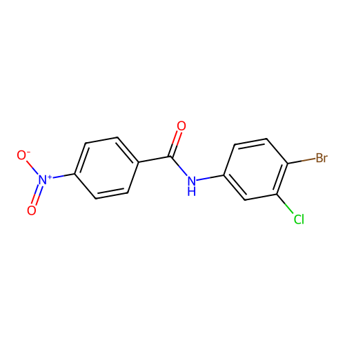 N-(4-bromo-3-chlorophenyl)-4-nitrobenzamide structure