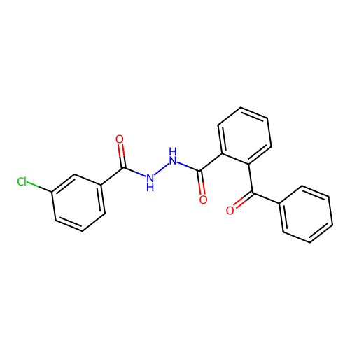 N'-[(3-chlorophenyl)carbonyl]-2-(phenylcarbonyl)benzohydrazide structure