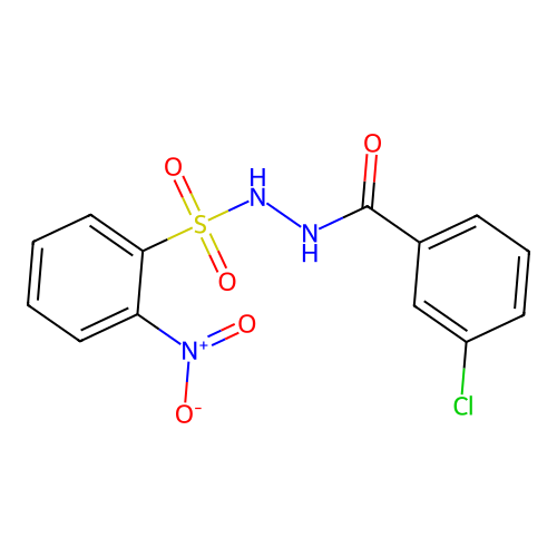 3-chloro-N'-[(2-nitrophenyl)sulfonyl]benzohydrazide structure