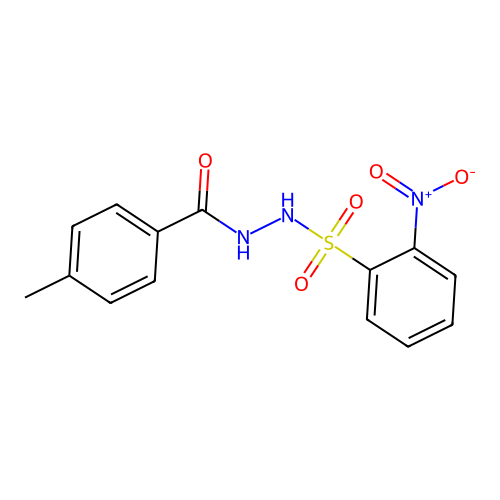 4-methyl-N'-[(2-nitrophenyl)sulfonyl]benzohydrazide structure