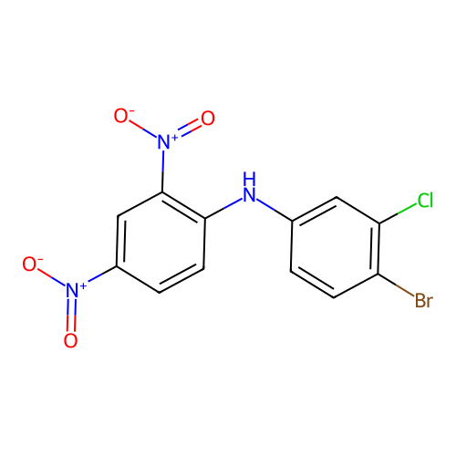 N-(4-bromo-3-chlorophenyl)-2,4-dinitroaniline structure