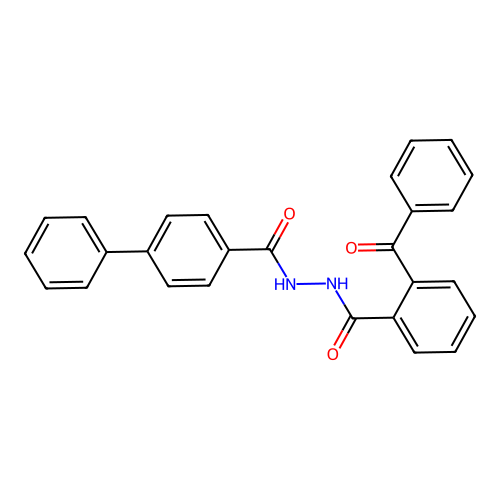 N'-{[2-(phenylcarbonyl)phenyl]carbonyl}biphenyl-4-carbohydrazide structure