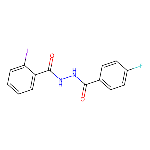 N'-[(4-fluorophenyl)carbonyl]-2-iodobenzohydrazide structure
