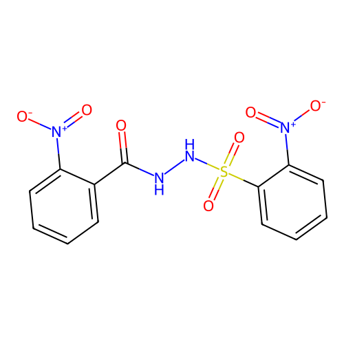 2-nitro-N'-{2-nitrobenzoyl}benzenesulfonohydrazide structure