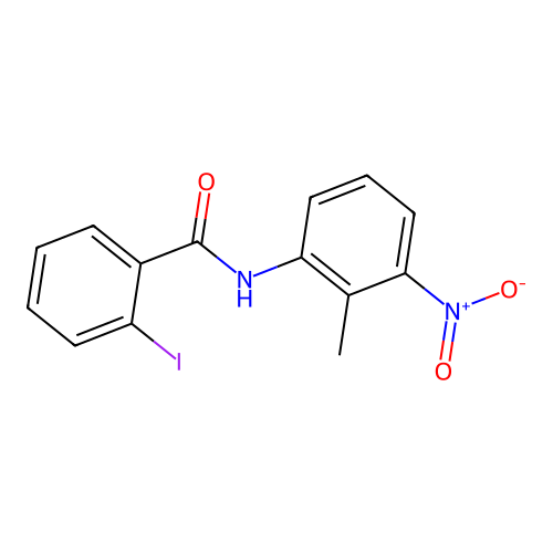 2-iodo-N-(2-methyl-3-nitrophenyl)benzamide structure