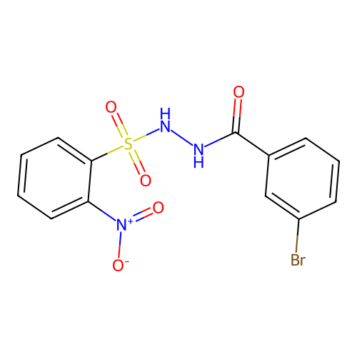 3-bromo-N'-[(2-nitrophenyl)sulfonyl]benzohydrazide structure