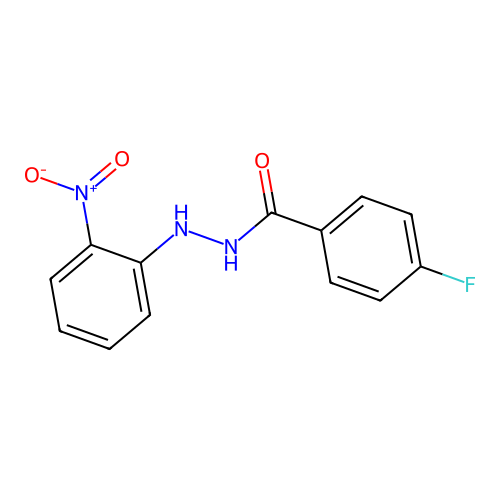 4-fluoro-N'-(2-nitrophenyl)benzohydrazide structure