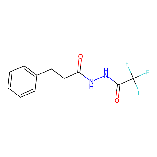 3-phenyl-N'-(trifluoroacetyl)propanehydrazide structure