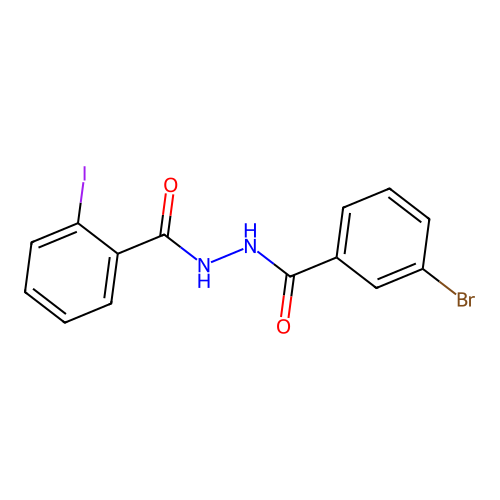 N'-[(3-bromophenyl)carbonyl]-2-iodobenzohydrazide structure