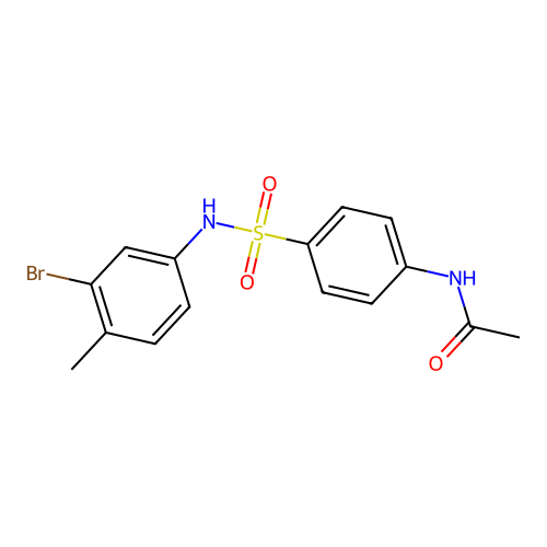 N-[4-[(3-bromo-4-methylphenyl)sulfamoyl]phenyl]acetamide structure