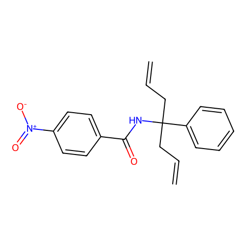 4-nitro-N-(4-phenylhepta-1,6-dien-4-yl)benzamide structure