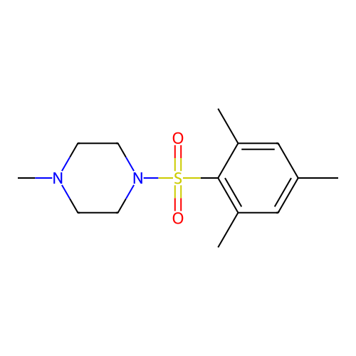 1-(Mesitylsulfonyl)-4-methylpiperazine structure