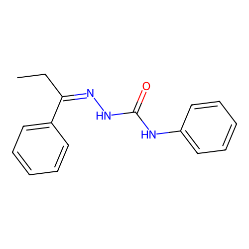 1-Phenyl-3-(1-phenylpropylideneamino)urea structure
