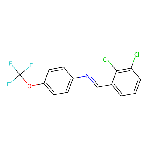 N-(2,3-dichlorobenzylidene)-N-[4-(trifluoromethoxy)phenyl]amine structure