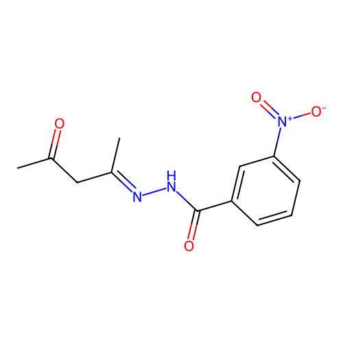 3-nitro-N'-[(2E)-4-oxopentan-2-ylidene]benzohydrazide structure