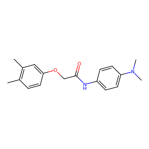 N-[4-(dimethylamino)phenyl]-2-(3,4-dimethylphenoxy)acetamide structure
