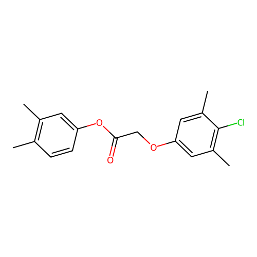 3,4-Dimethylphenyl [(4-chloro-3,5-dimethylphenyl)oxy]acetate structure