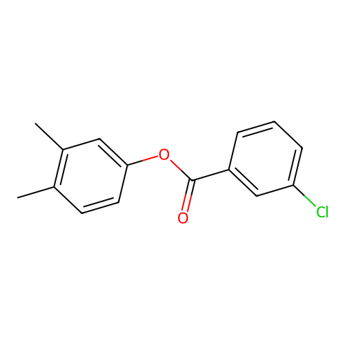 3,4-Dimethylphenyl 3-chlorobenzoate structure