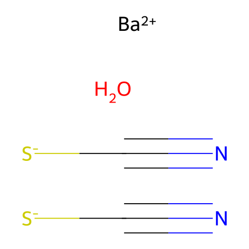 Barium thiocyanate hydrate structure