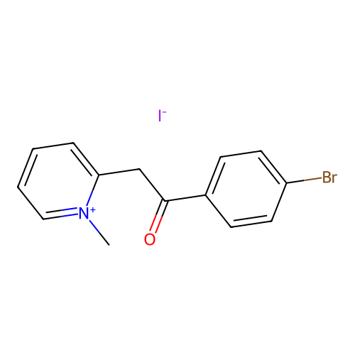 2-[2-(4-Bromophenyl)-2-oxoethyl]-1-methylpyridiniumiodide structure