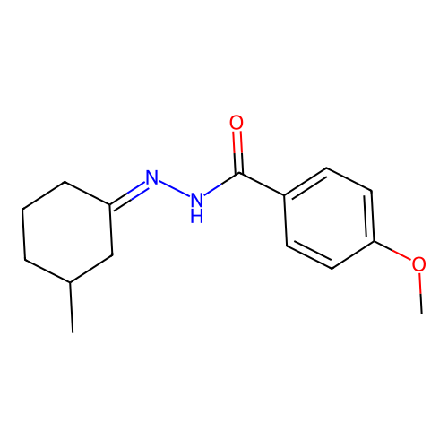 4-methoxy-N-[(Z)-(3-methylcyclohexylidene)amino]benzamide structure